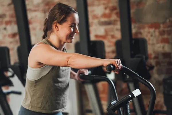Woman on an AirBike